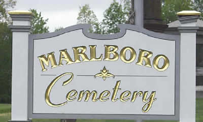 Marlboro Cemetery Sign: Hartford Co. Connecticut