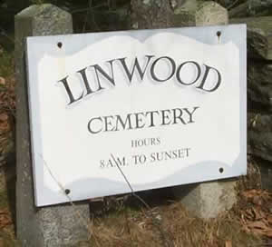 Linwood Cemetery Sign, Colchester, New London Co., Connecticut
