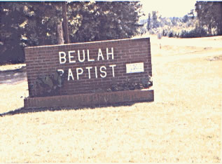Beulah Baptist Church Sign, Mansfield, De Soto Parish Louisiana