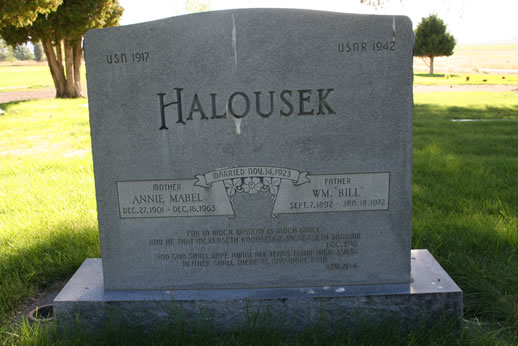 Annie Halousek and William Halousek Grave