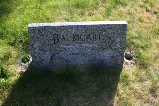 Lorene Baumgart and Bill Baumgart Grave
