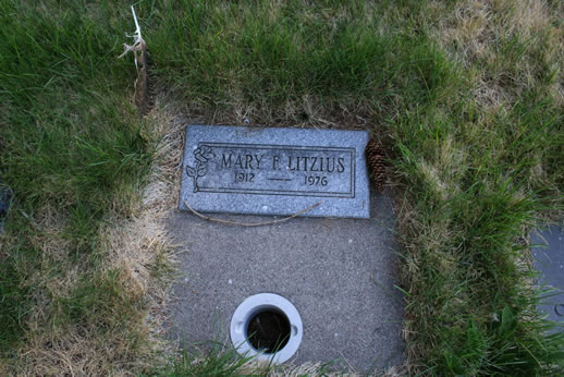 Mary Litzius Grave