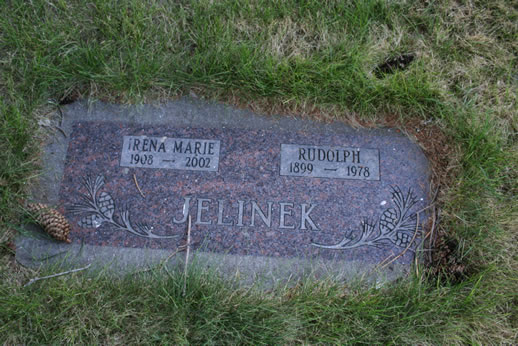 Irena Jelinek and Rudolph Jelinek Grave