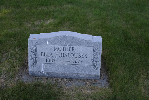 Ella Halousek Grave