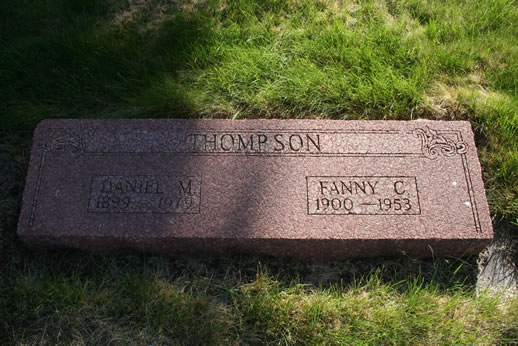Daniel Thompson and Fanny Thompson Grave