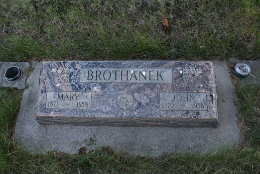 Mary Brothanek and John Brothanek Grave