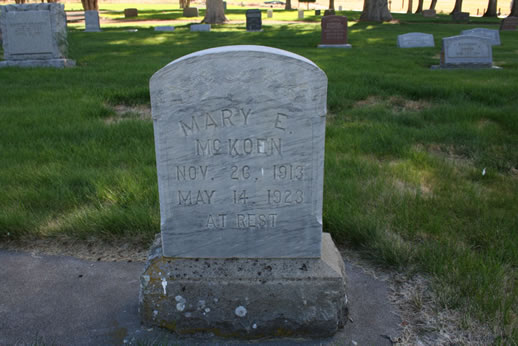 Mary McKoen Grave