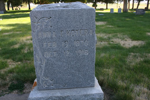 Anna Kotera Grave