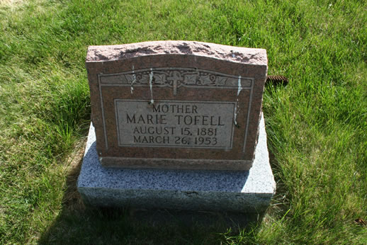 Marie Tofell Grave