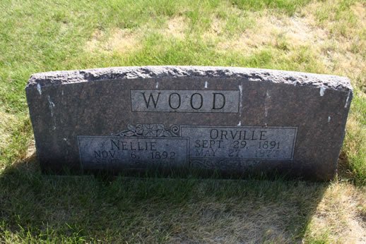 Nellie Wood and Orville Wood Grave