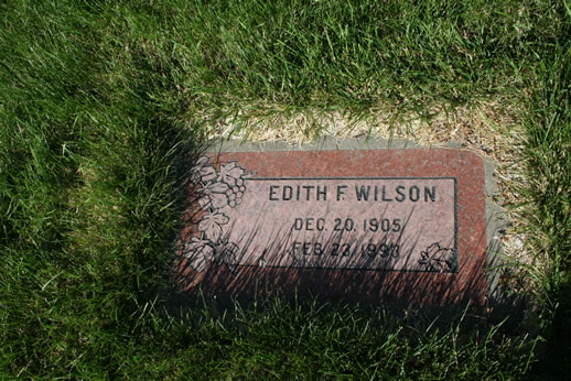Edith Wilson Grave