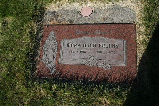 Mary Brophy Grave
