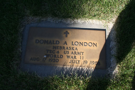 Donald London Grave