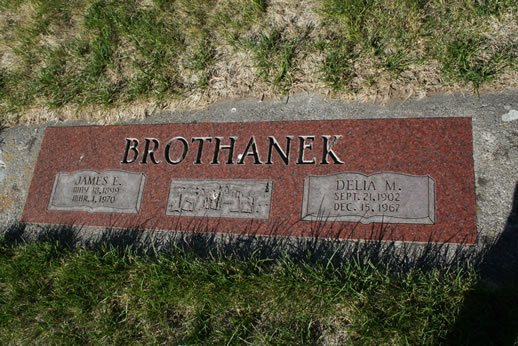 James Brothanek and Delia Brothanek Grave