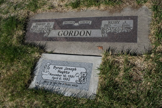David Gordon and Ruby Gordon and Byran Hughto Grave