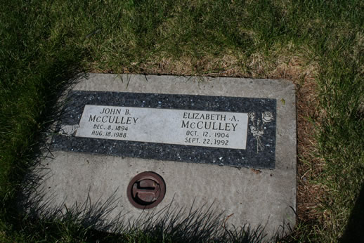 John McCulley and Elizabeth McCulley Grave