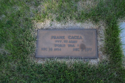Frank Cacka Grave