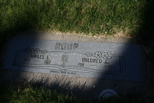 Charles Roop and Mildred Roop Grave