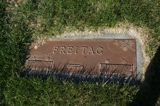 John Freitag and Irene Freitag Grave