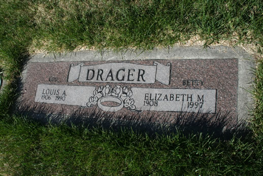 Louis Drager and Elizabeth Drager Grave
