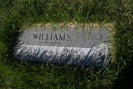 George Williams and Emma Williams Grave