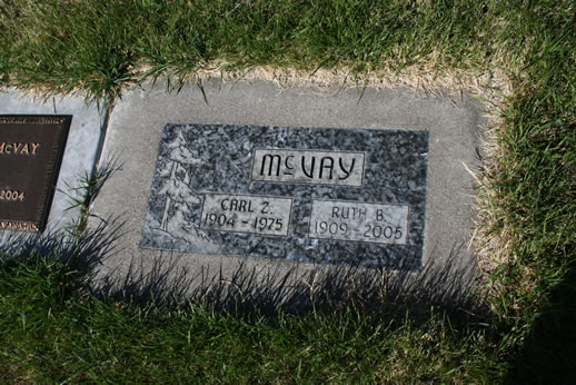 Carl McVay and Ruth McVay Grave