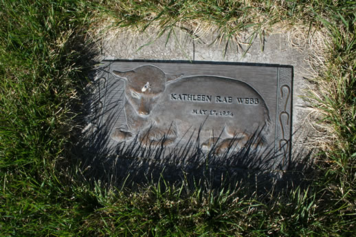 Kathleen Rae Webb Grave