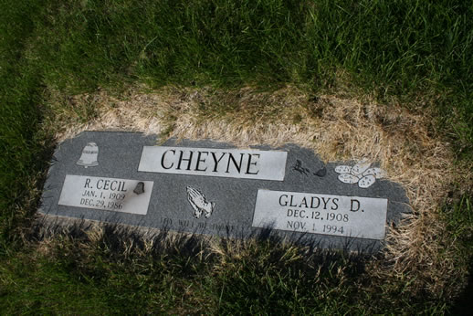 R. Cecil Cheyne and Gladys Cheyne Grave