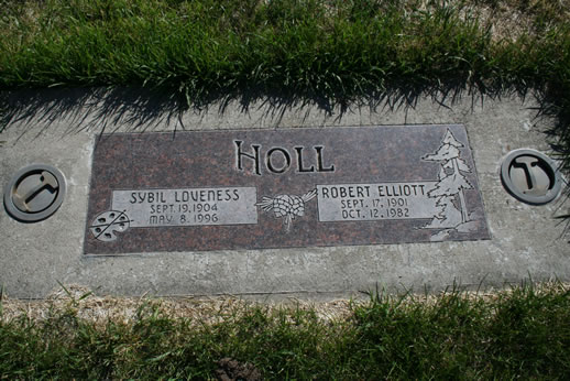 Sybil Holl and Robert Holl Grave