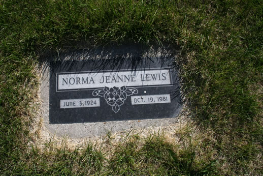 Norma Lewis Grave