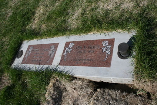 Russell Pierce and Lena Pierce Grave