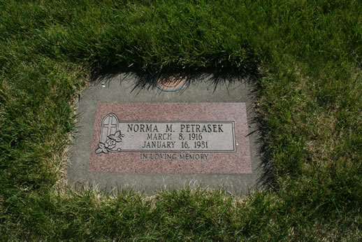 Norma Petrasek Grave