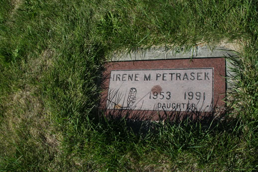 Irene Petrasek Grave