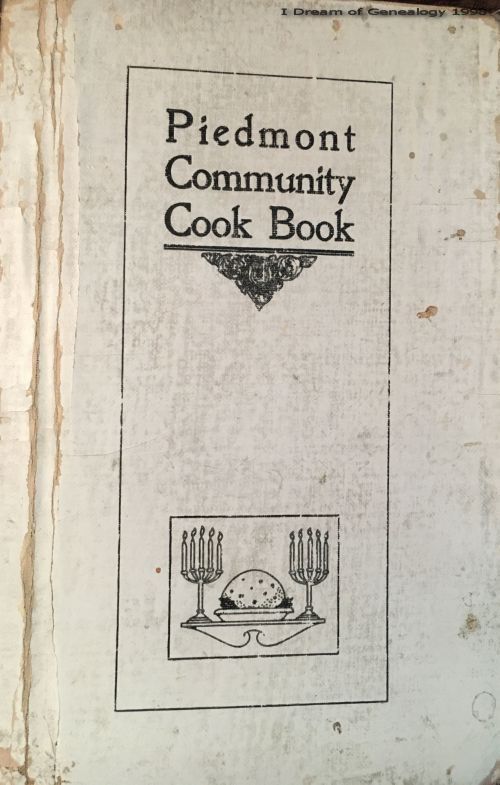 Piedmont Community Church Cookbook 1913