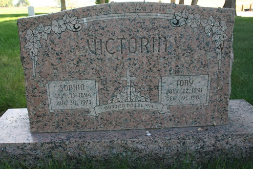 Tony Victorin and Sophia Victorin Grave