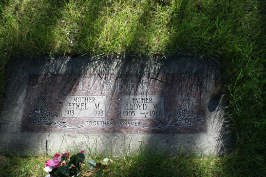 Ethel Lubbes and Lloyd Lubbes Grave