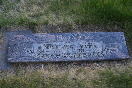Mildred Milligan and Austin Milligan Grave