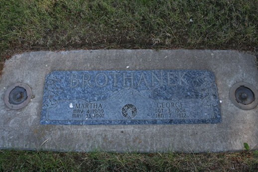 Martha Brothanek and George Brothanek Grave