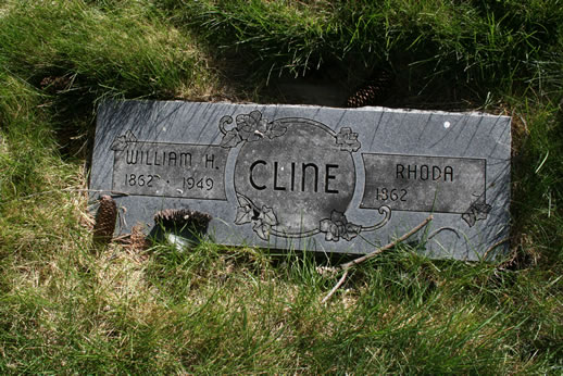 William Cline and Rhoda Cline Grave