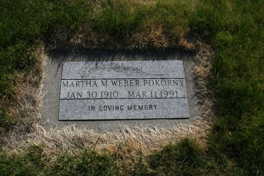 Martha Pokorny Grave